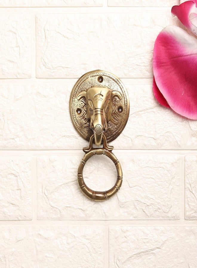 Two Moustaches Elephant Face Brass Door Knocker - Image 5